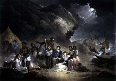 African Hospitality, engraved by John Raphael Smith, pub. by S. Morgan, London, 1814 (mezzotint with later colouring) by English School
